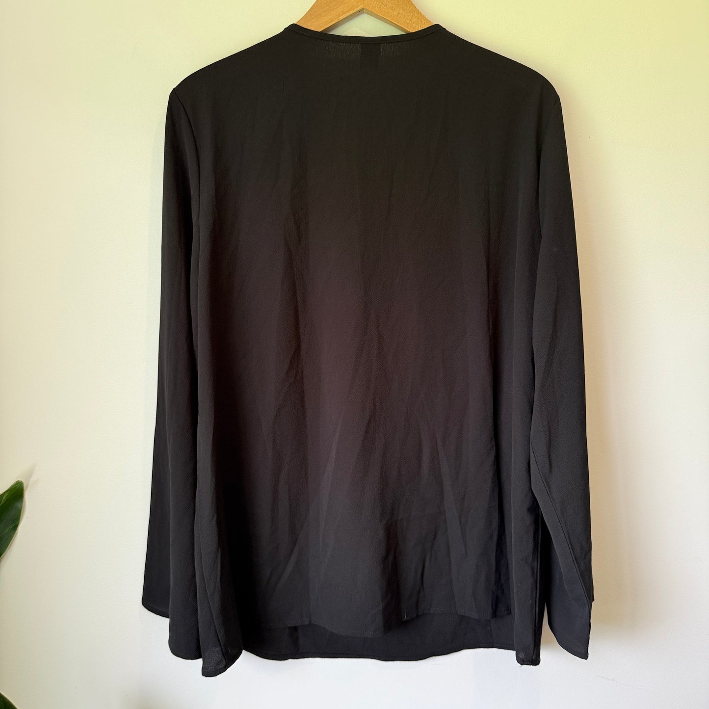 Shein Size XL Black Long-Sleeve Blouse