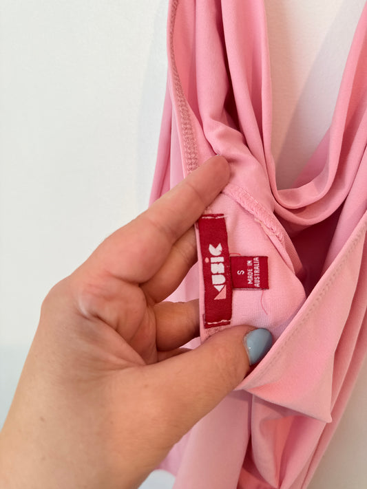 Music Size S Pink Halter-Neck Cocktail Dress