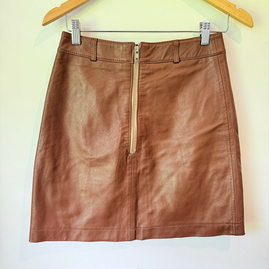 Juliette Hogan Leather Look Skirt - 72cm Waist