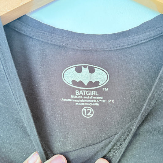 Batgirl Size 12 Black Short-Sleeved T-Shirt
