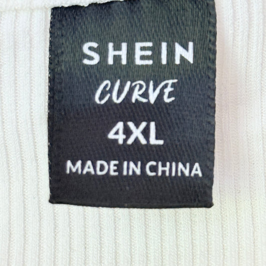 Shein Size 4XL White Knot Crop Top