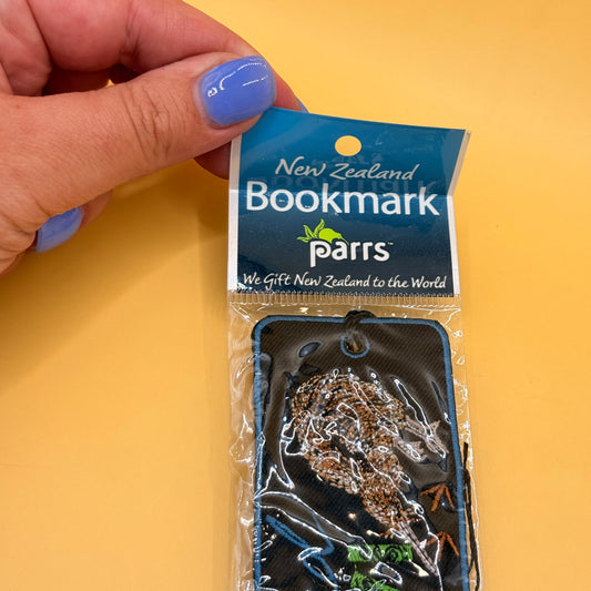 New Zealand Kiwi Embroidered Fabric Bookmark by Parrs