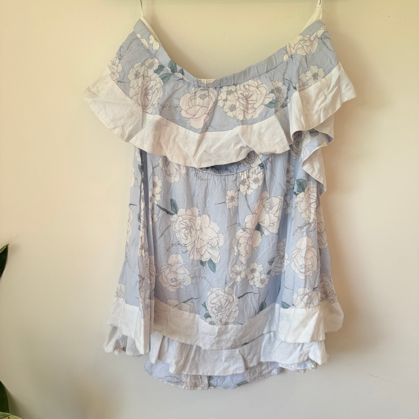 Minkpink Size L Print Off-the-Shoulder Top