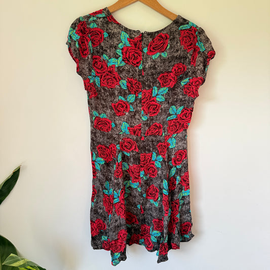 Rusty Size 10 Floral Print V-Neck Dress