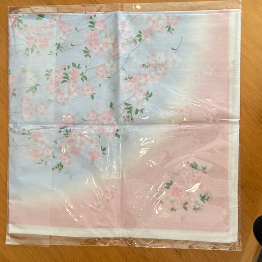 Japanese Floral Hankerchief Sakura Print