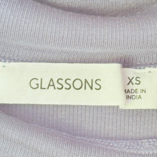 Glassons Size XS Gray Long-Sleeve Cowl Neck Mini Dress