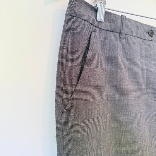 H&M Size 8 Grey Plaid Dress Pants
