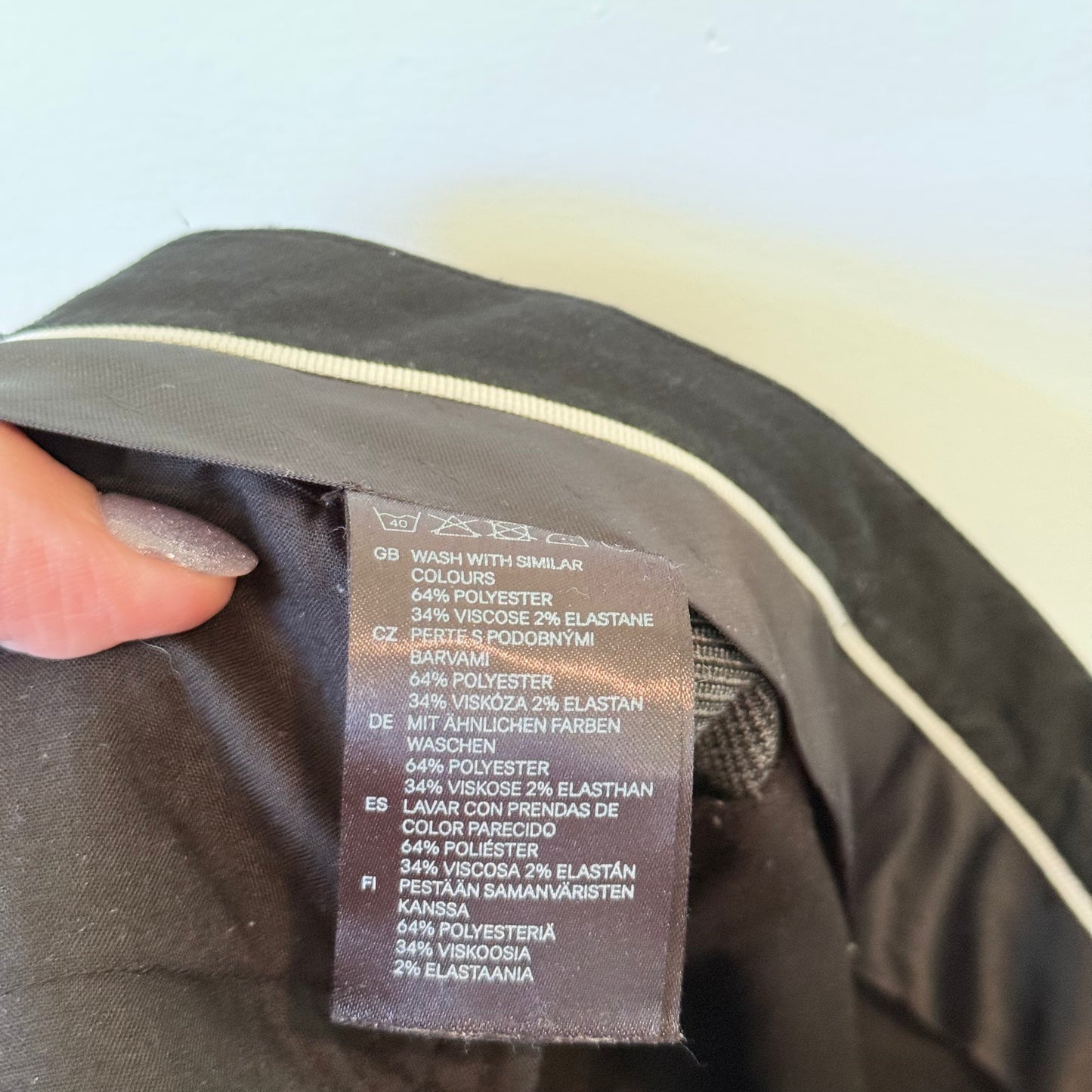 H&M Size 8 Grey Plaid Dress Pants