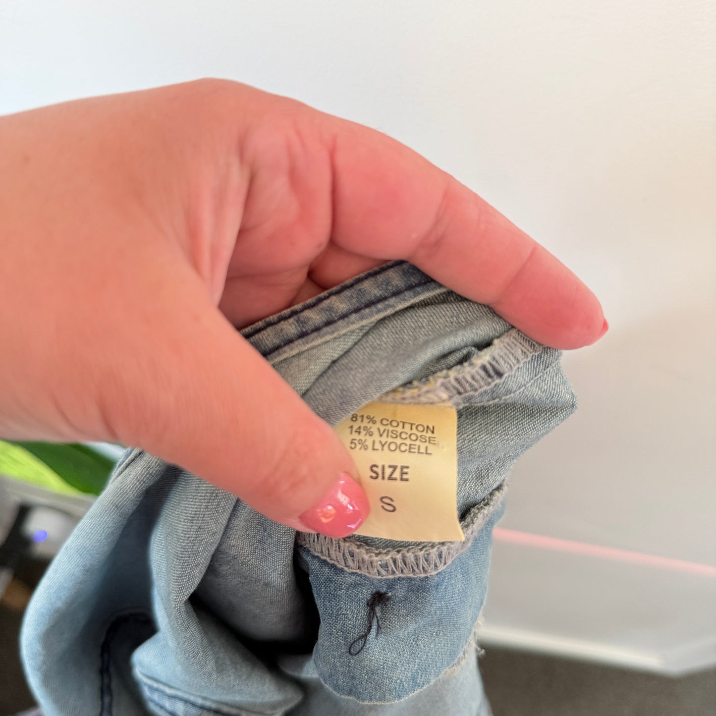 Distressed Denim Overalls Light Blue - Size S