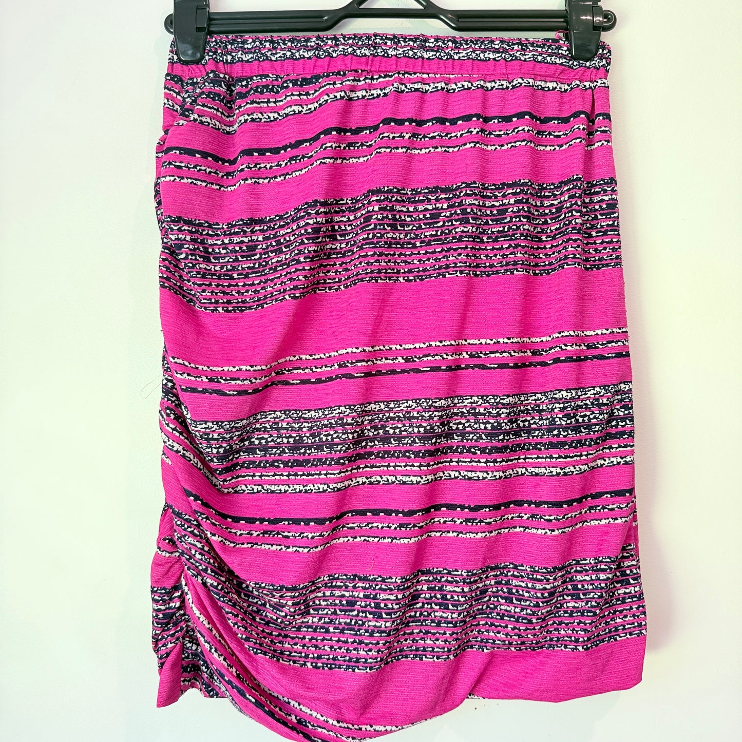 Charlo Size 12 Pink & Black Striped Mini Skirt