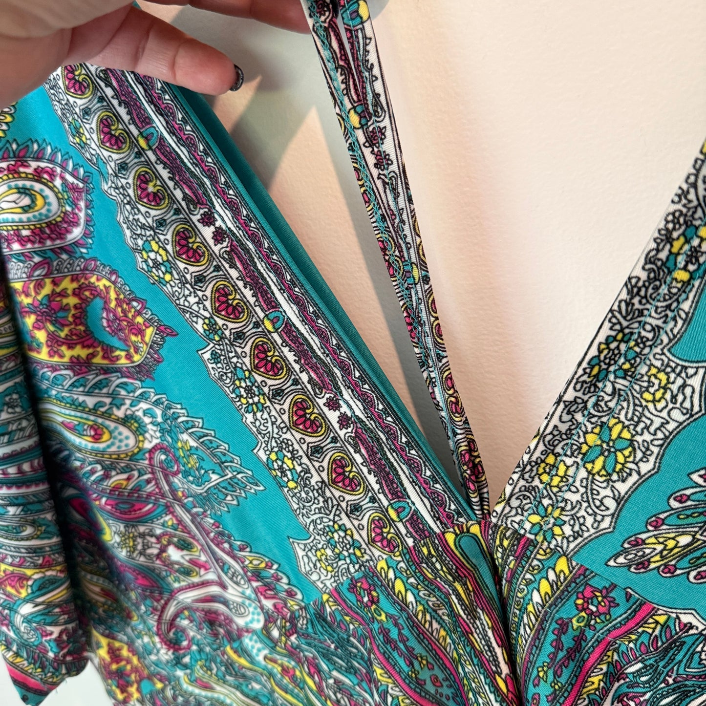 Brand Unknown Size U/Arm to U/Arm 49cm Bohemian-Style Kaftan Dress