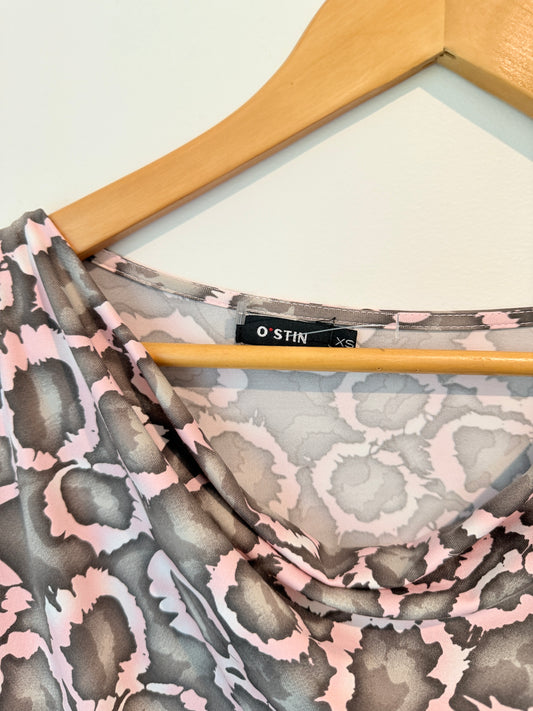 O’STIN Print Cowl Neck Dress – Size XS