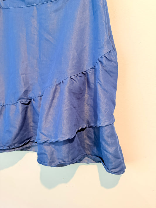 Colours of the World Blue Ruffle Mini Skirt – Size 12