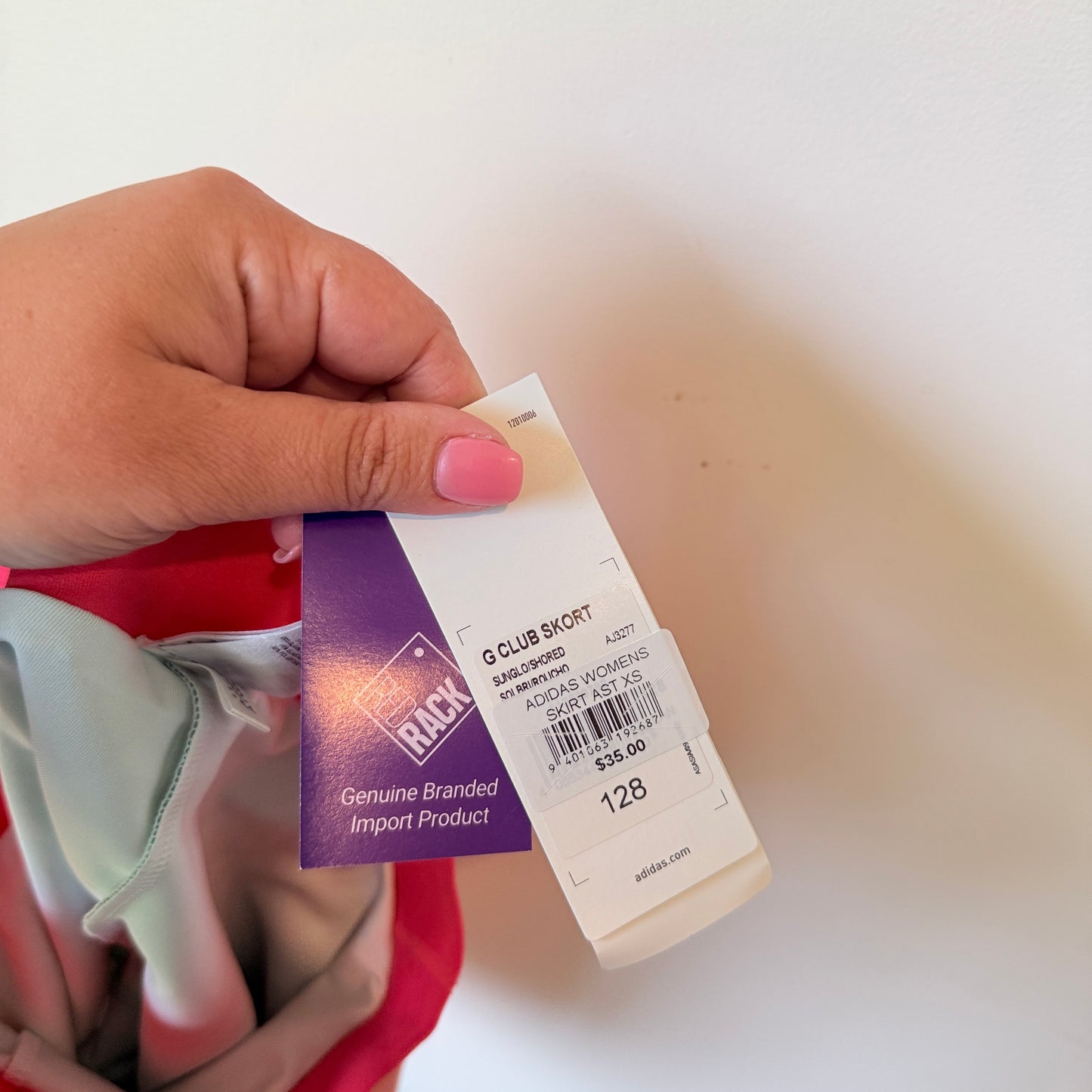 Adidas Girls Club Skort Sun Glow Size 7-8Y