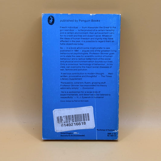 Beyond Freedom and Dignity by B. F. Skinner