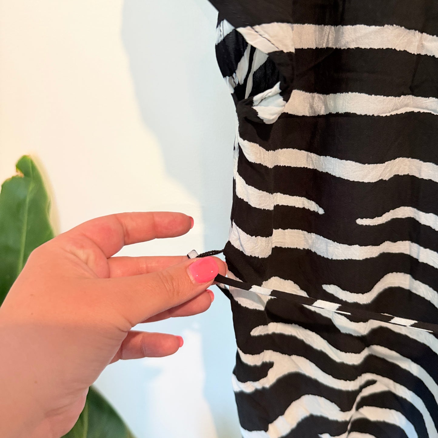 H & M Size S Zebra Print Tunic