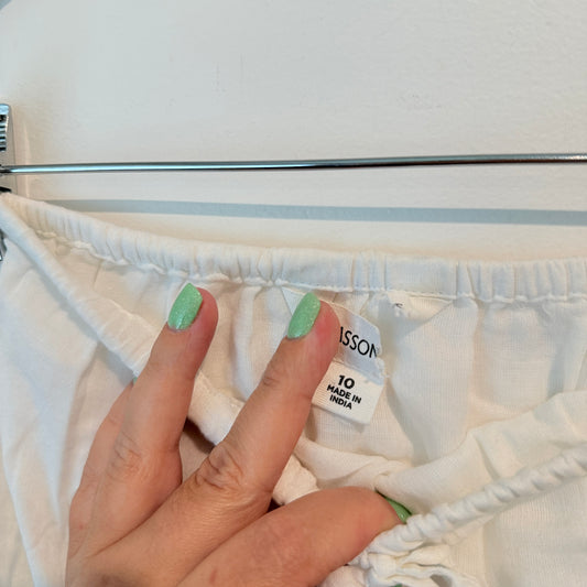 Glassons White Ruffle Hem Skirt – Size 10