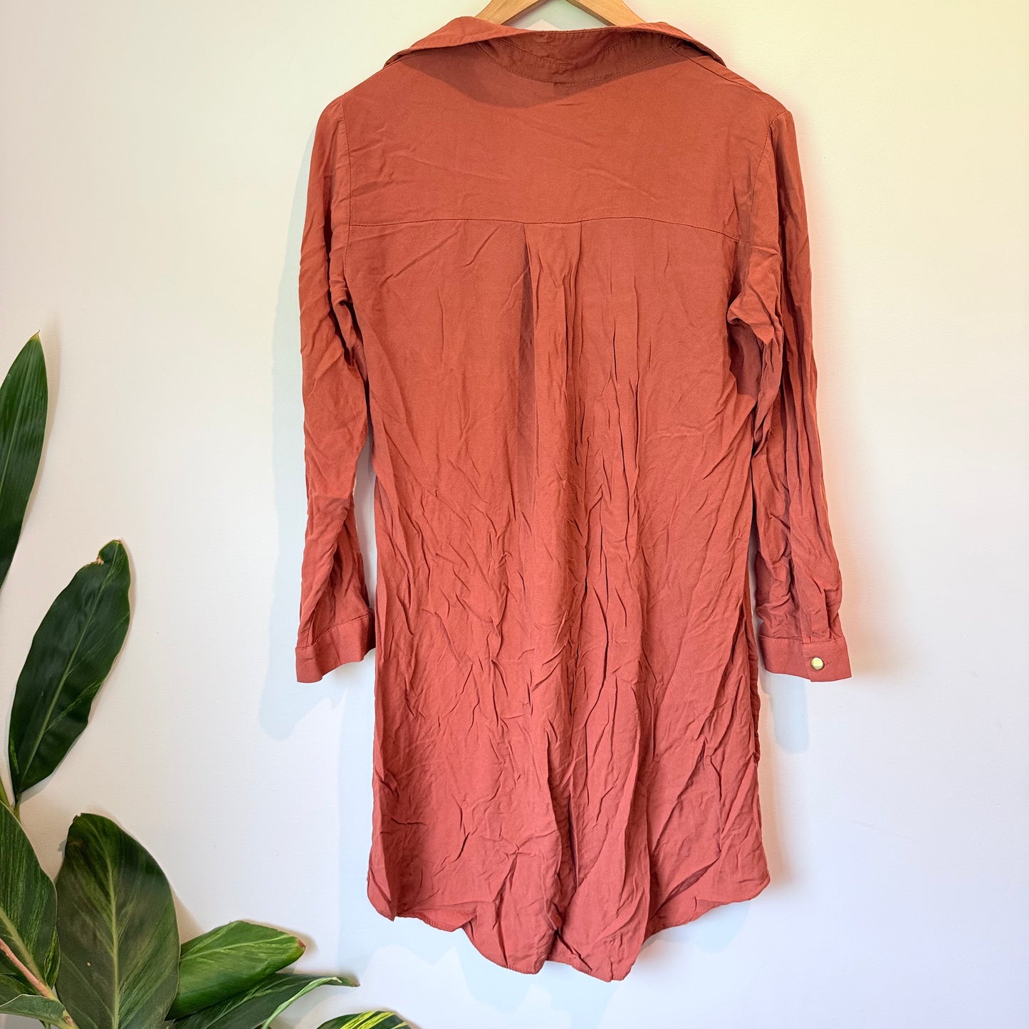 Zenane Size 38 Coral Viscose Shirt Tunic/Dress
