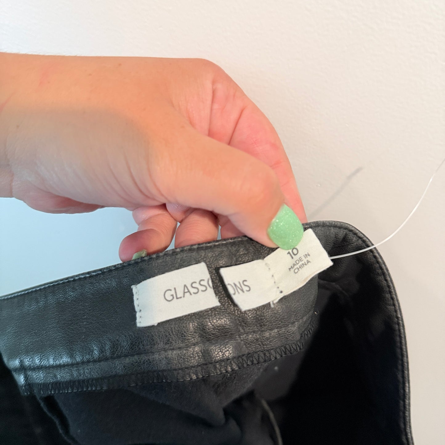 Glassons Black Faux Leather Mini Skirt – Size 10