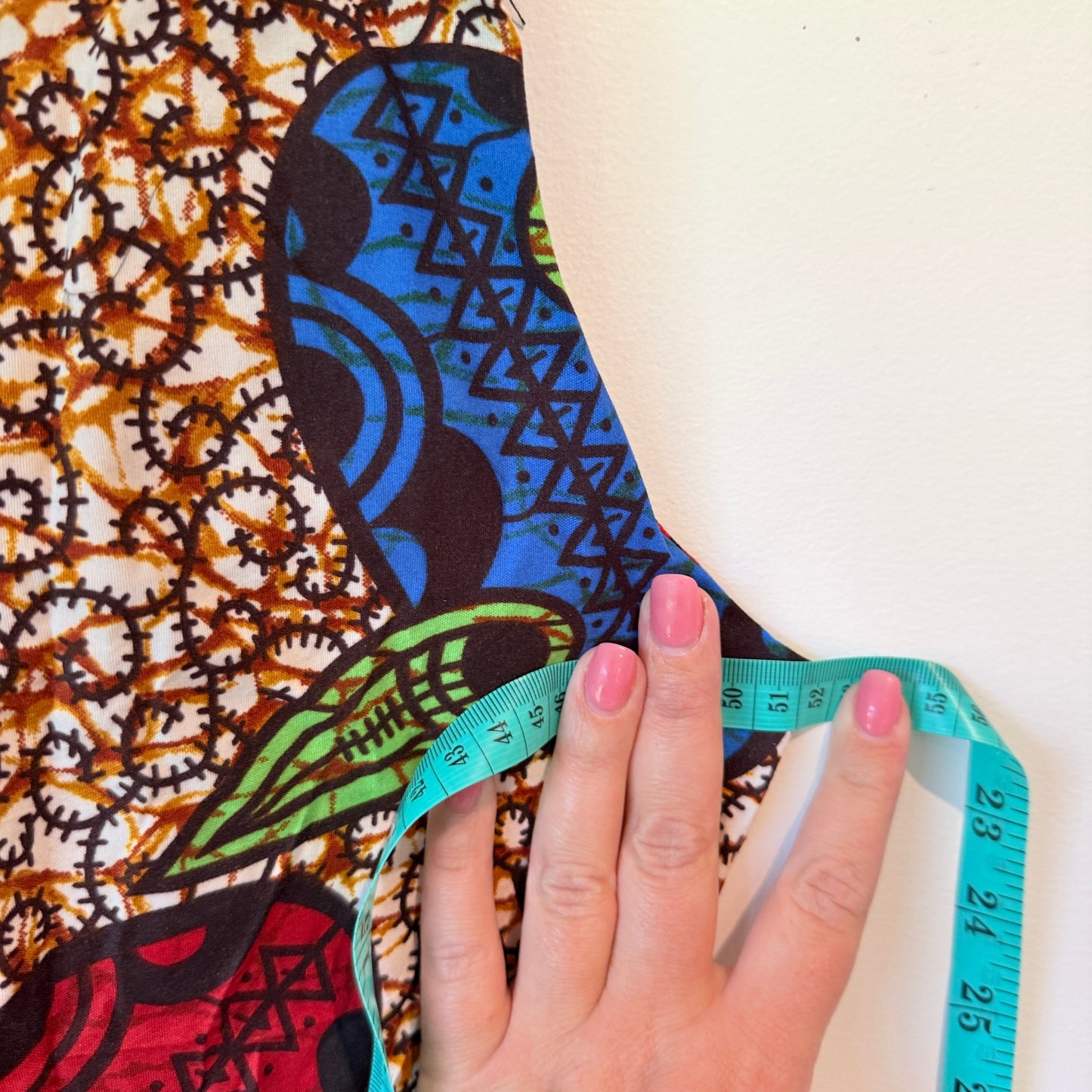 KA&KA Vibrant African Print High-Low Dress - Size XL