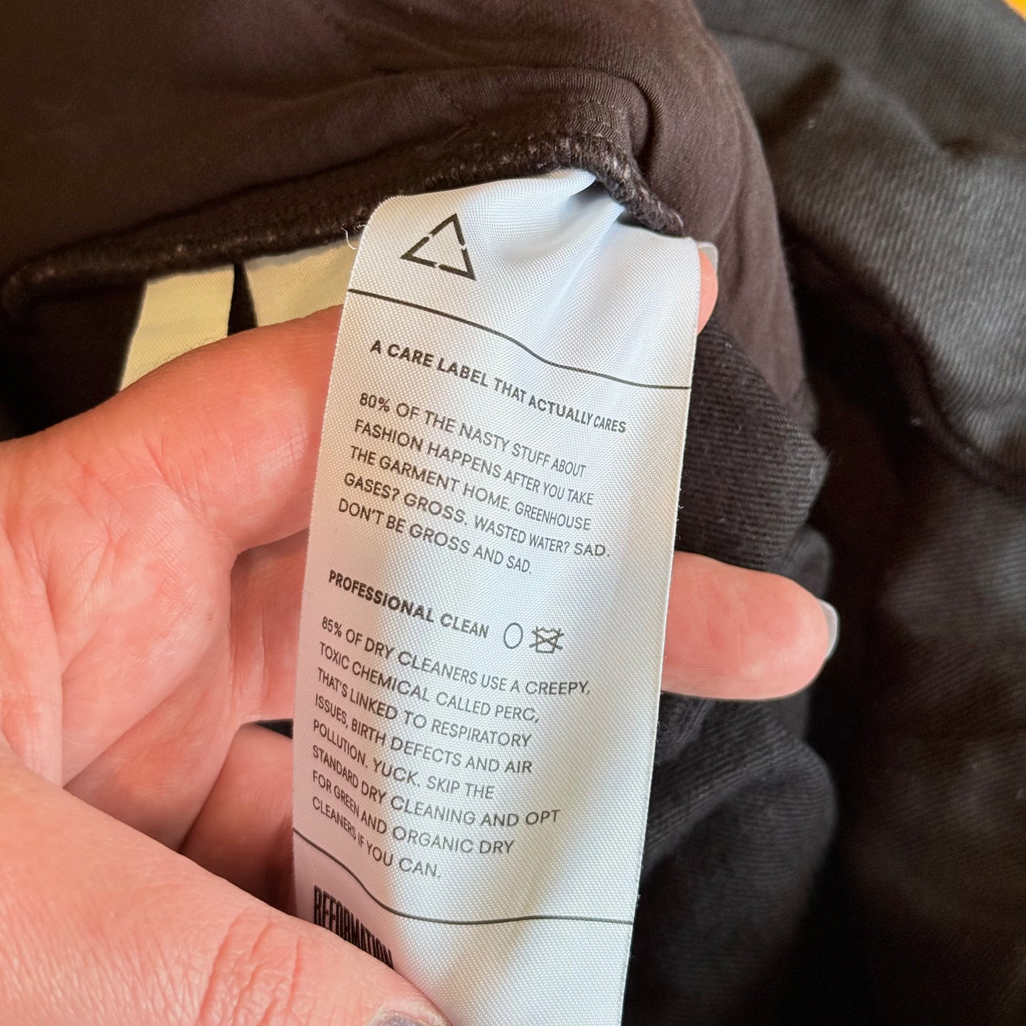 Reformation Size 12 Black Off-Shoulder Wide-Leg Jumpsuit