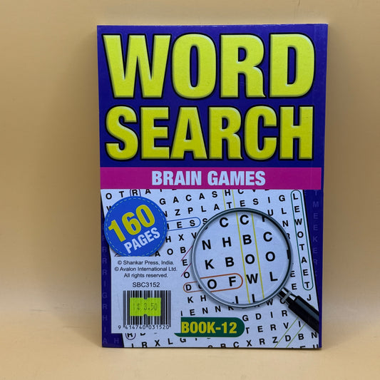 Word Search Brain Games Book 12 by Shankar Press