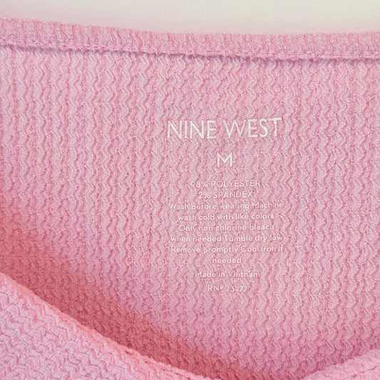 Nine West Pink Ruffled Off-Shoulder Top Size M