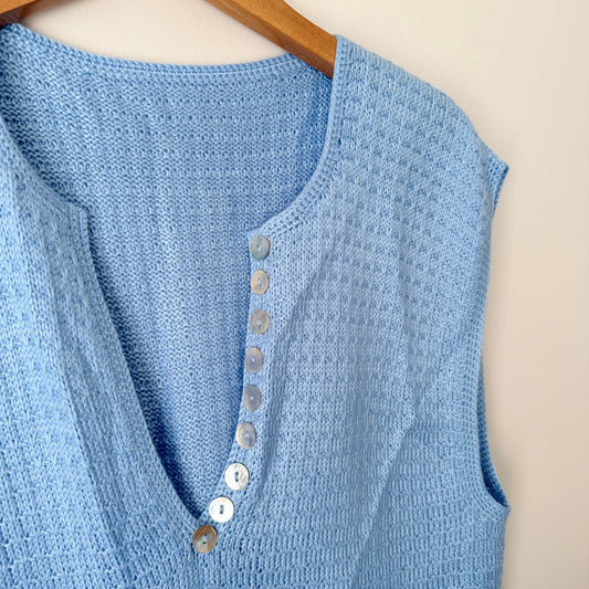 Knitted Sleeveless Vest Top | U/Arm to U/Arm 51cm