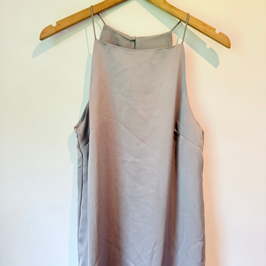 Cut Label Grey Sleeveless High-Neck Dress - 46cm Underarm
