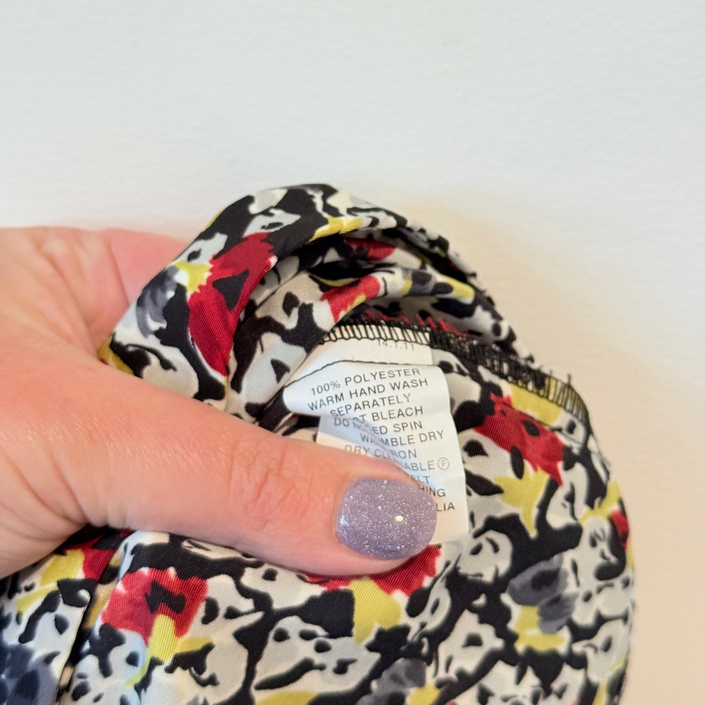 Karen Walker Size 10 Floral Deep V-Neck Mini Dress