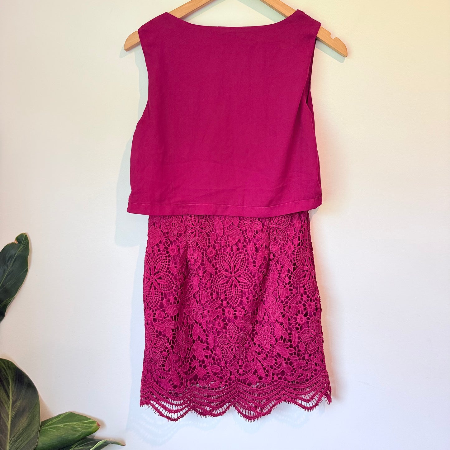 Boohoo Size 6 Pink Lace Dress