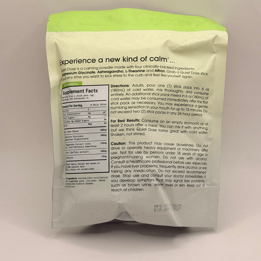 Quiet Dose Calming Tonic – Pineapple, 15 Stick Packs