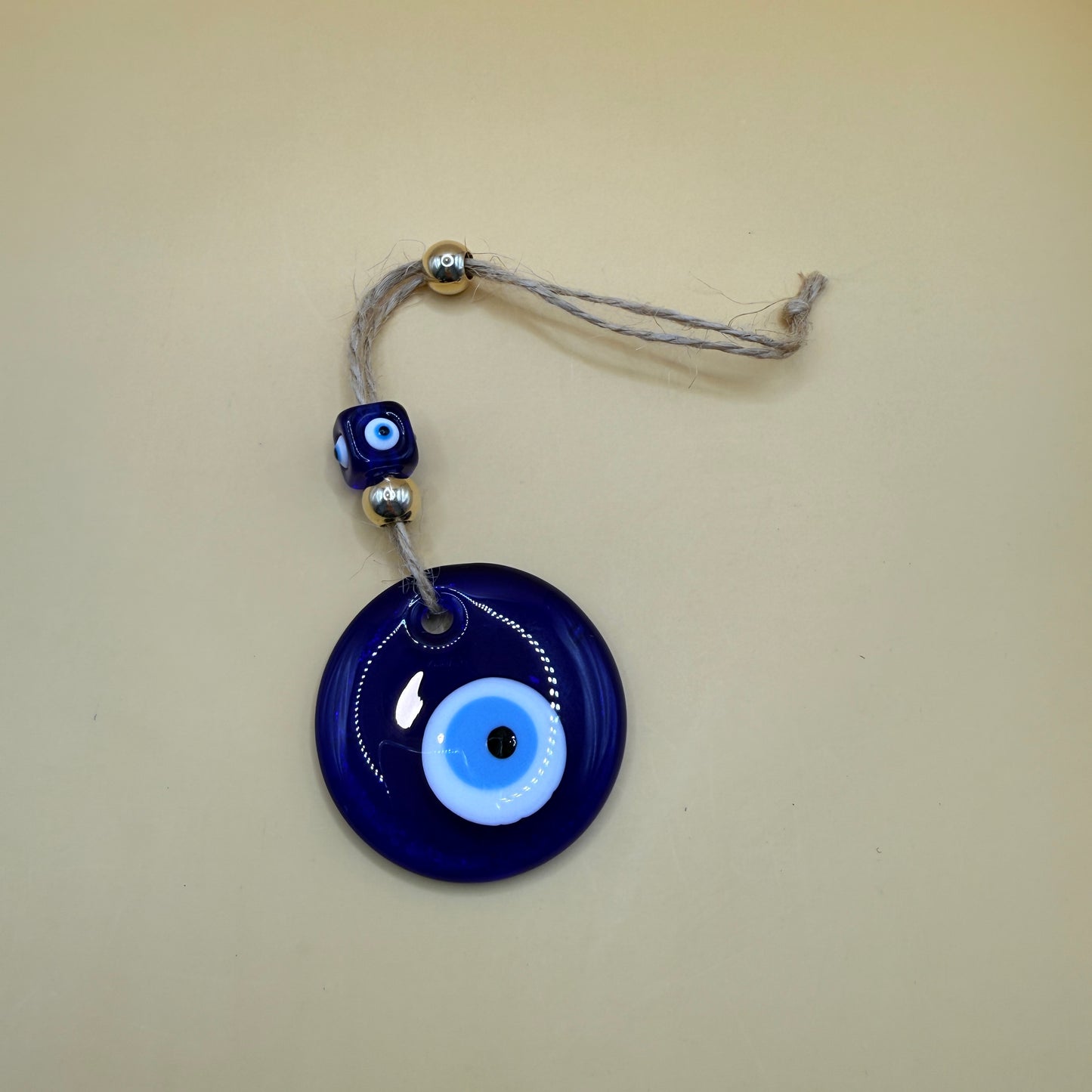 Blue Evil Eye Glass Hanging Ornament Protection Charm