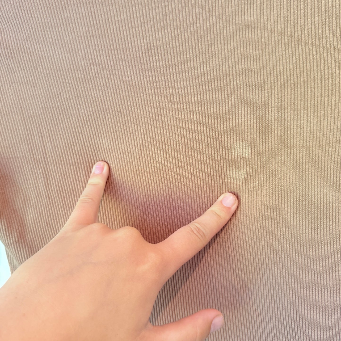 Cotton:On Body Size S/P Light Brown Scoop-Neck Cropped Top