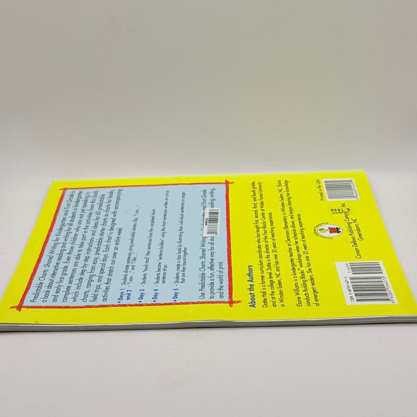 Predictable Charts: Shared Writing for Kindergarten and First Grade by Dorothy Hall and Elaine Williams