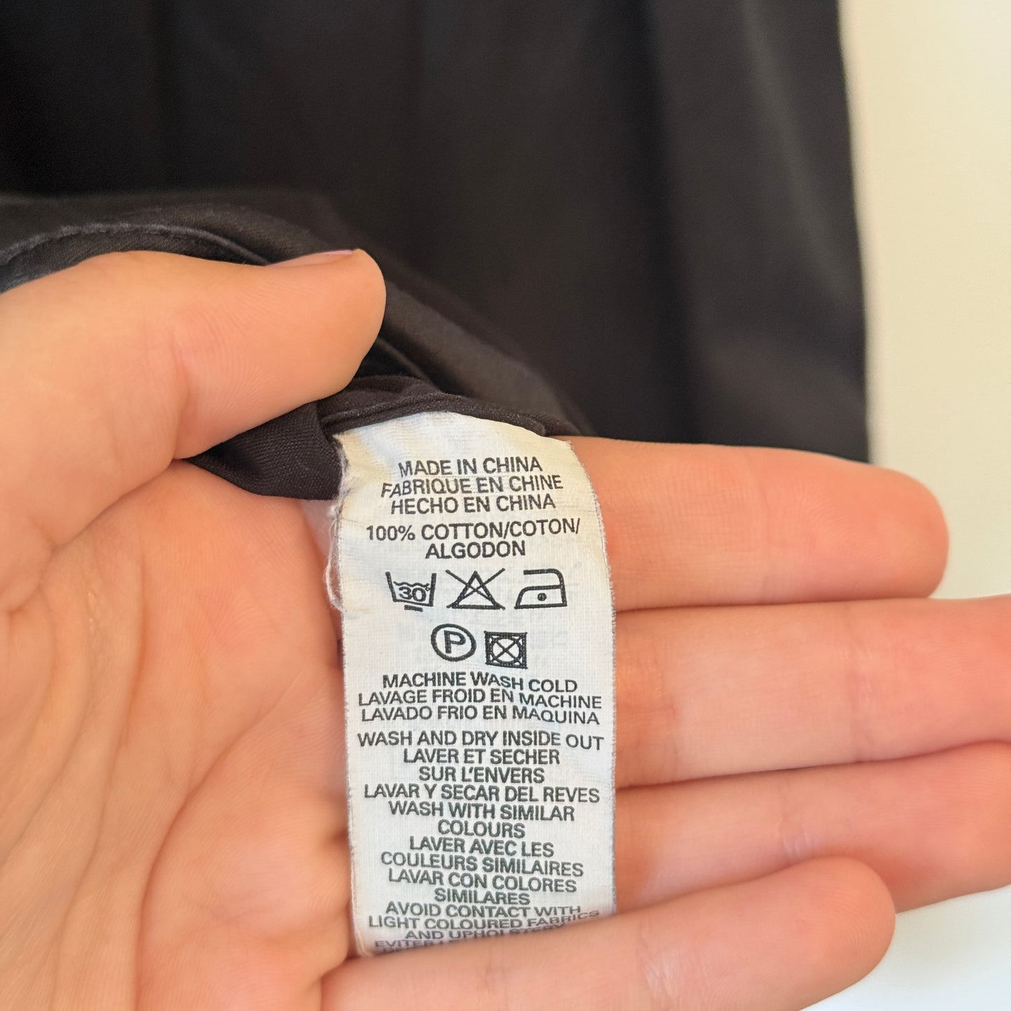 French Connection Size 8 Black Cotton Tube Pocket Dress