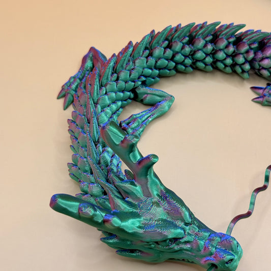 Articulated Rainbow Dragon 3D Printed Desk Toy