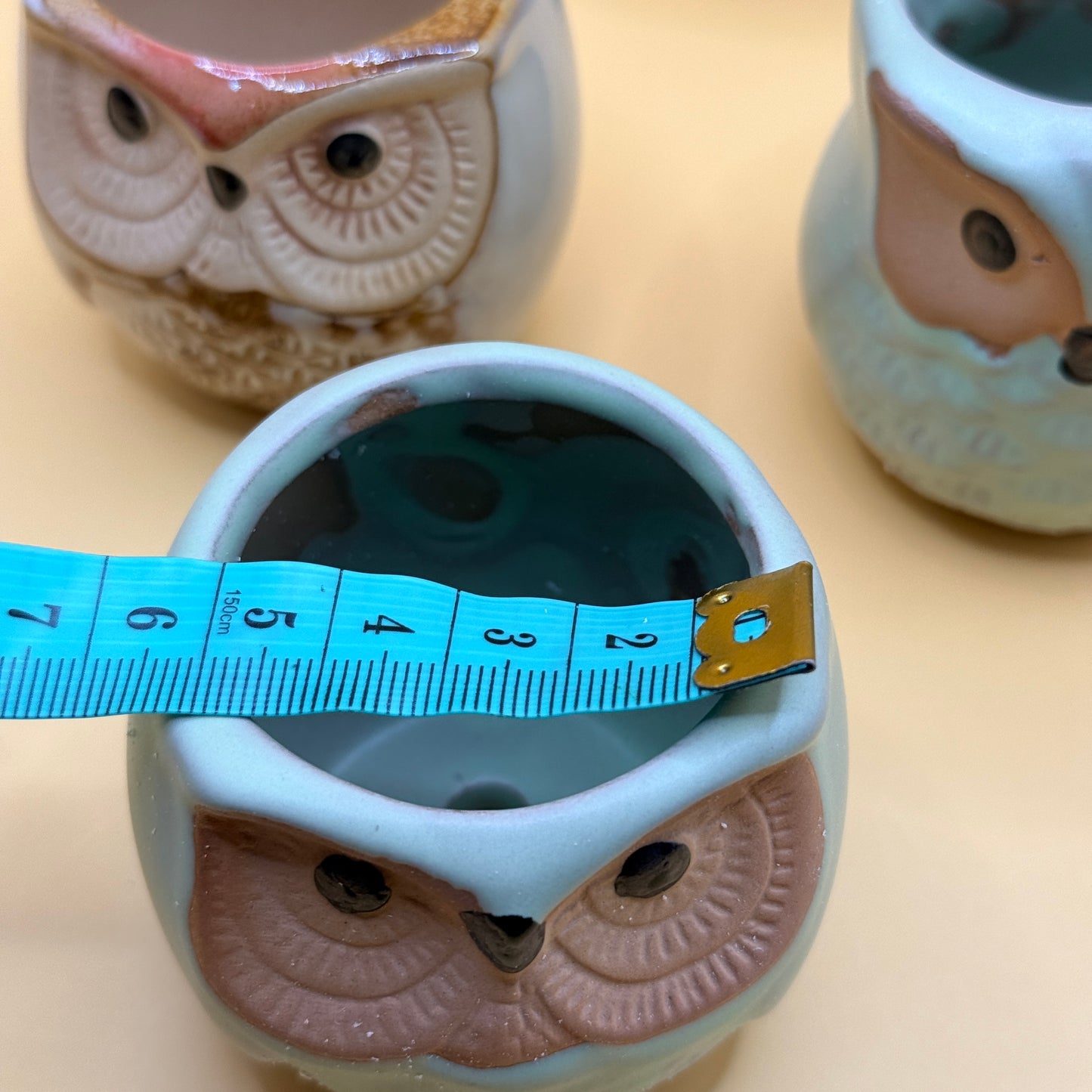 Ceramic Owl Plant Pot Set