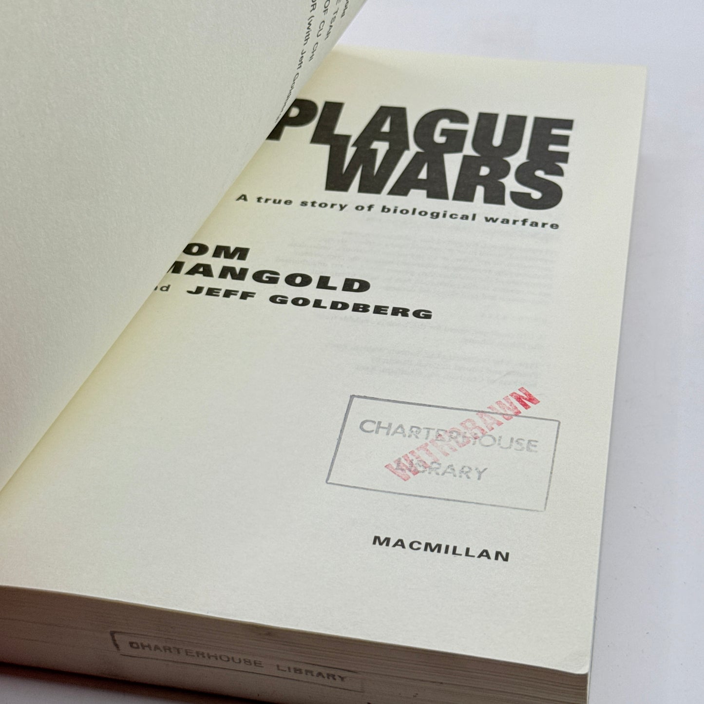 Plague Wars by Tom Mangold & Jeff Goldberg