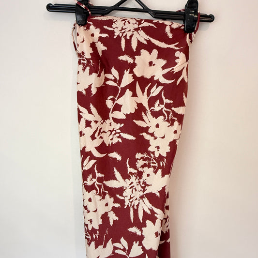 Pagani Size 6 Brown & Cream Floral Straight Maxi Dress