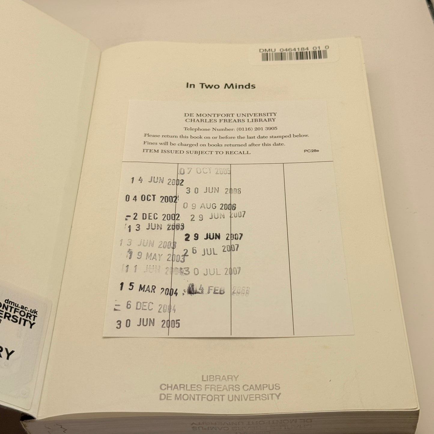 In Two Minds: A Casebook of Psychiatric Ethics by Donna Dickenson and Bill Fulford