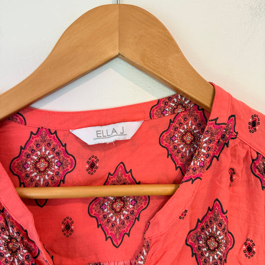 Ella J U/Arm to U/Arm 54cm Patterned Viscose Top