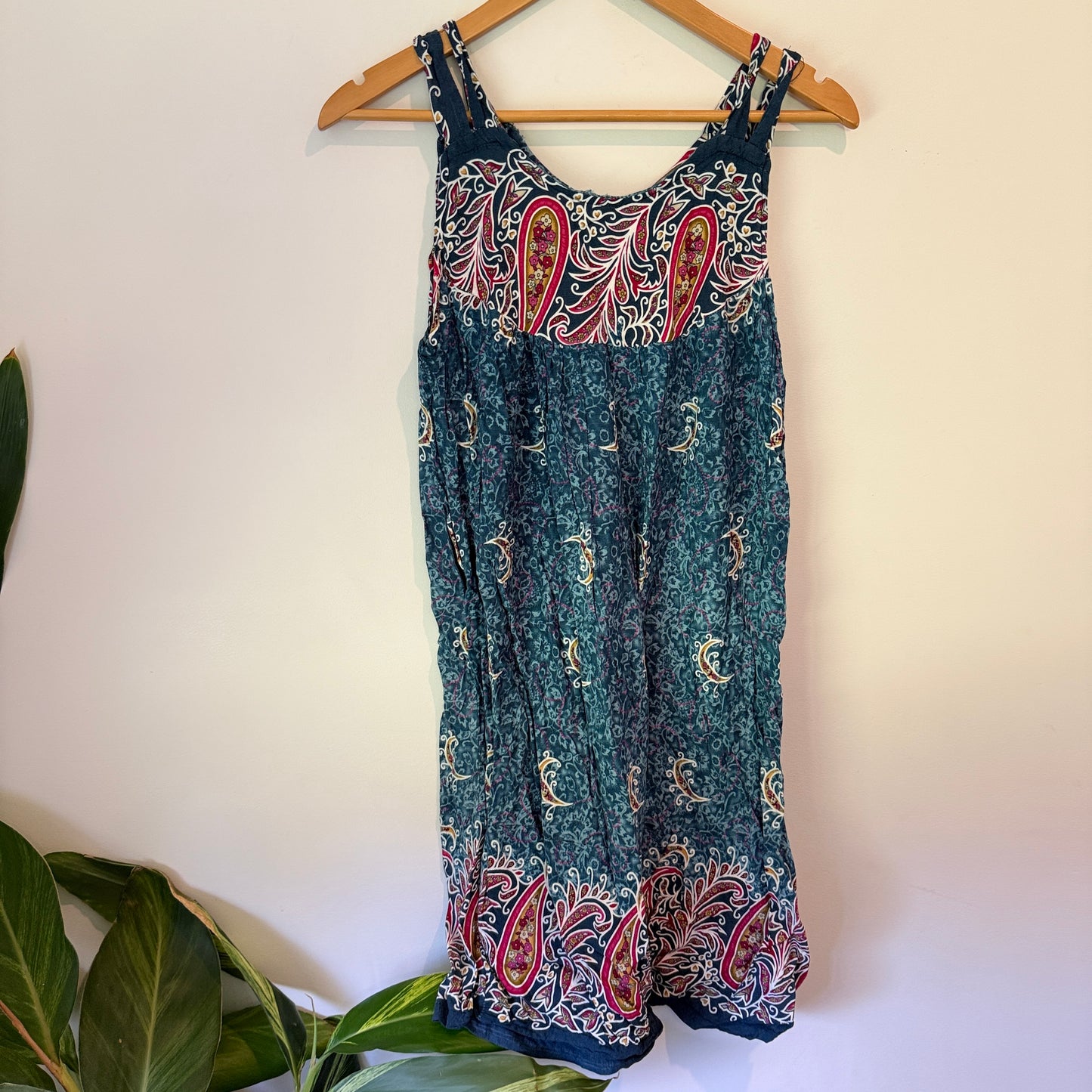 Brand Unknown U/Arm to U/Arm 46cm Patterned Sleeveless Boho Dress