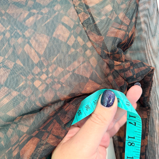 Brand Unknown U/Arm to U/Arm 41cm Long-Sleeve Sheer Mesh Top