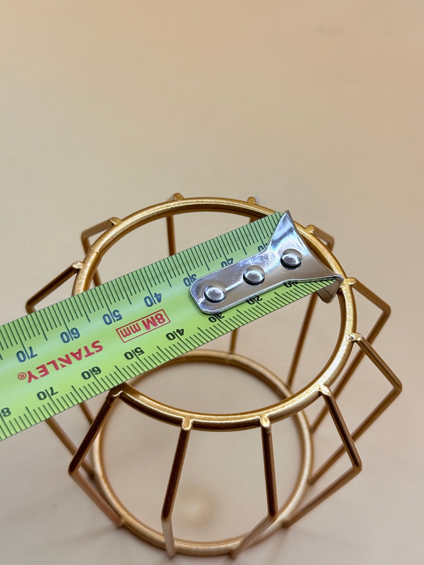 Geometric Metal Candle Holder Gold