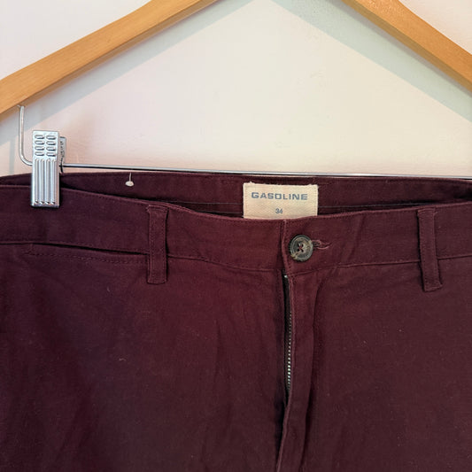 Gasoline Size 34 Slim Fit Trousers