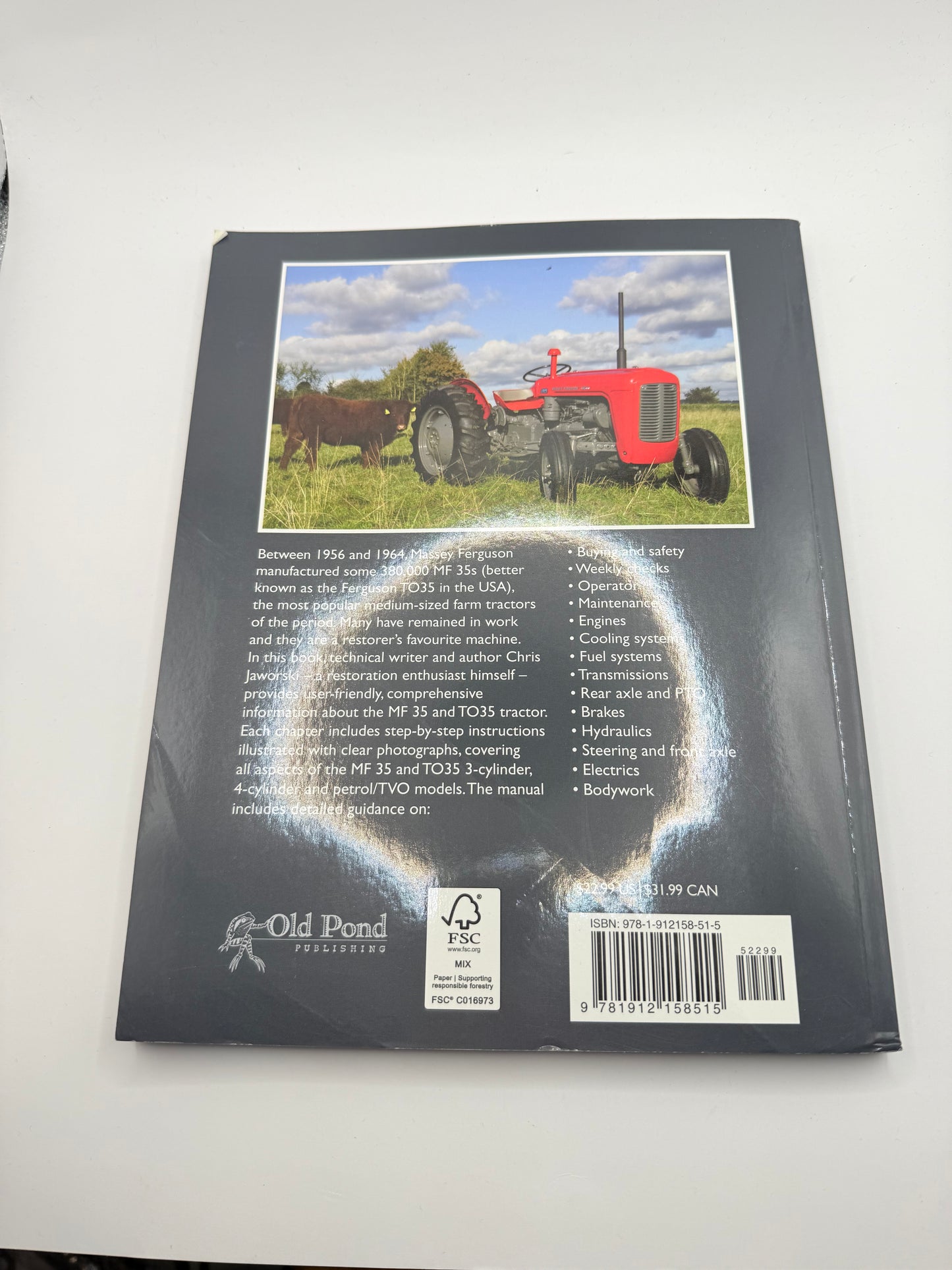 Massey ferguson 35 tractor: the workshop service manual by chris jaworski - product manuals printed media