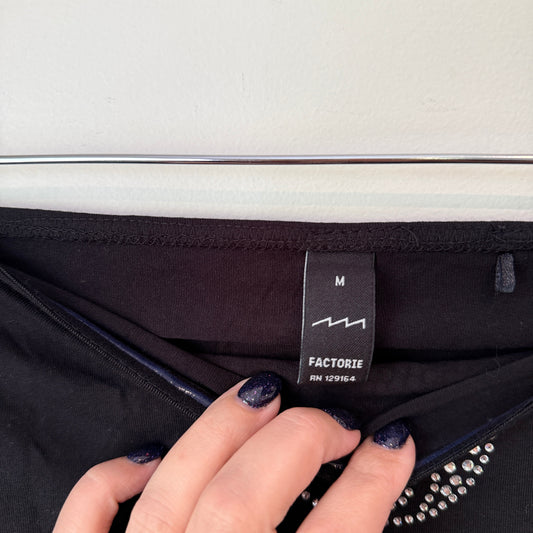 Factorie Size M Black Tube Top