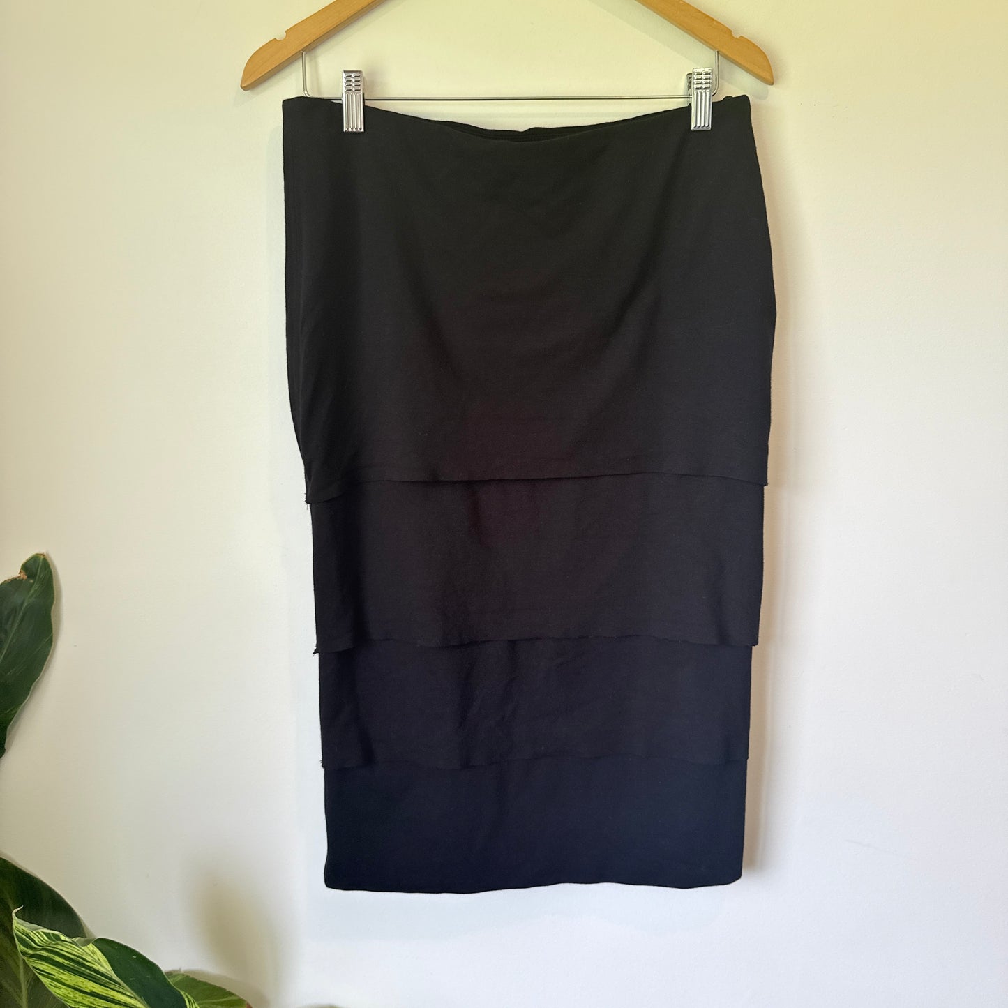 Verge Tiered Skirt Black - Size 12
