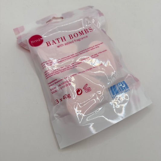 Rose Bath Bombs 3-Pack